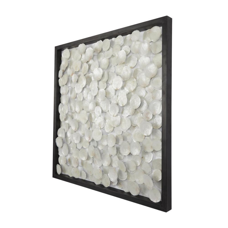 Abstract Capiz Shell and Metal Wall Decor