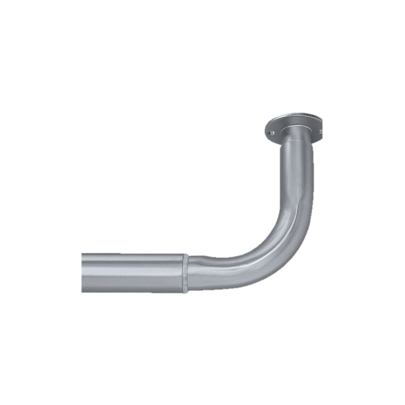 Mild Steel Adjustable Single Curtain Pole, Brass, 130cm