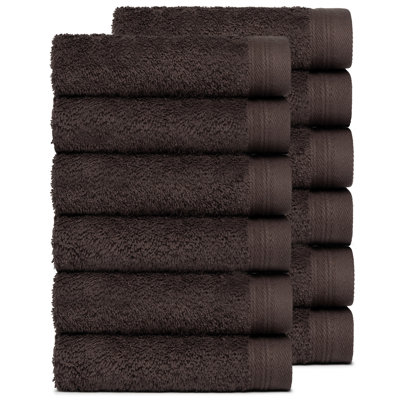 Ensemble de débarbouillettes 100% coton 12 pièces Graciela