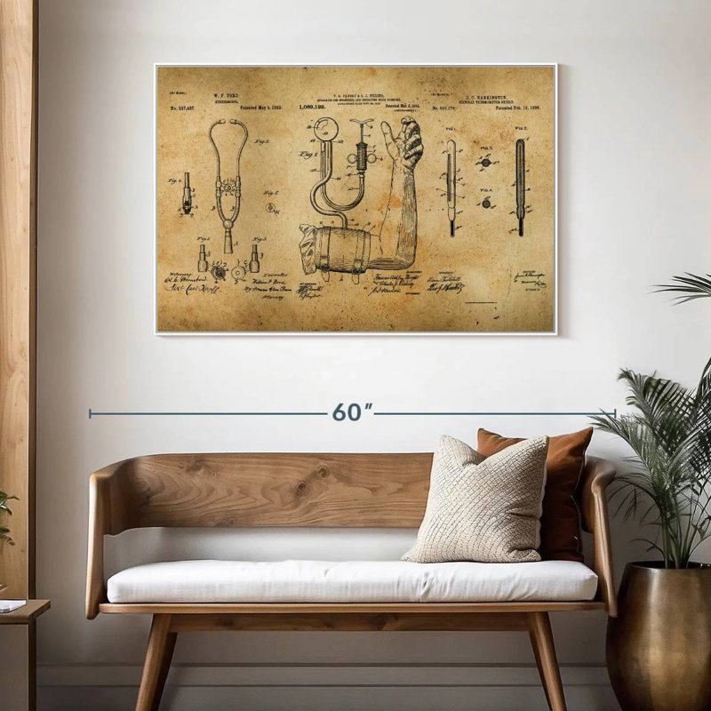 Doctor Compilation Patent, Floating Frame White, 46" X 31"