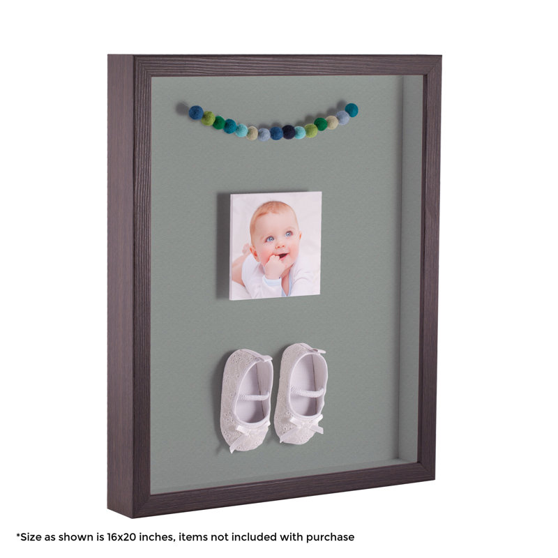 Wood Matte Shadow Box Picture Frame, Silverpine