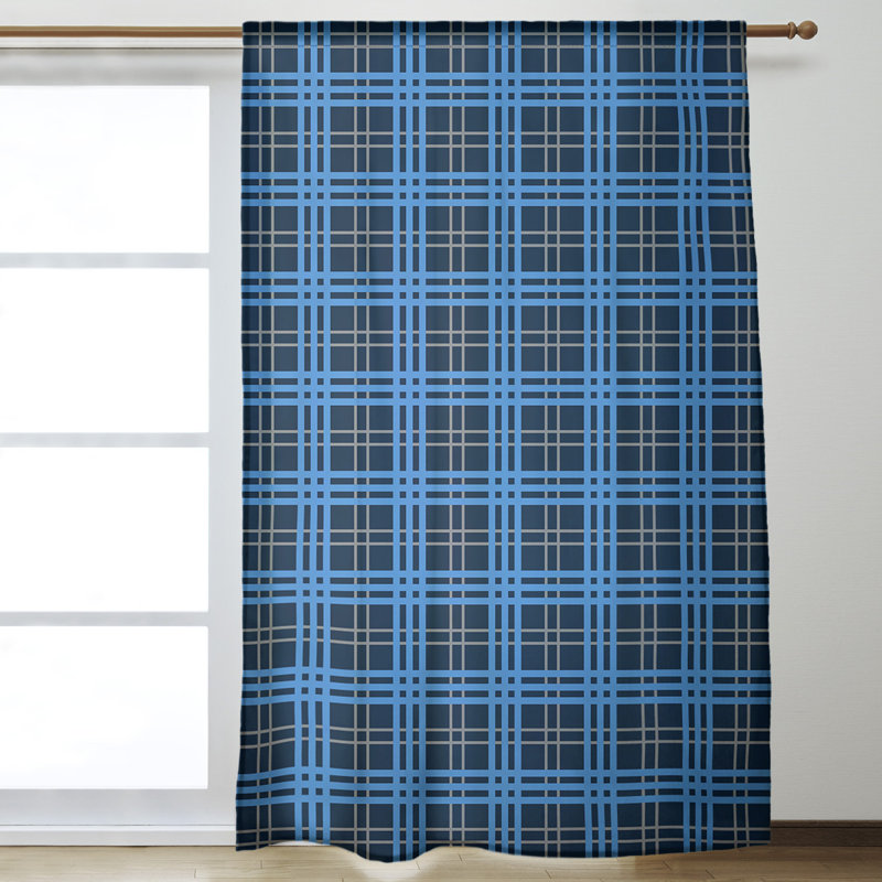 Sheer Curtain Single Panel, Tennessee Football Navy/Blue