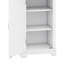 Grande armoire de rangement blanche étroite pour salle de bain, armoire de rangement autoportante avec deux portes et tablettes réglables-26194440-26194441