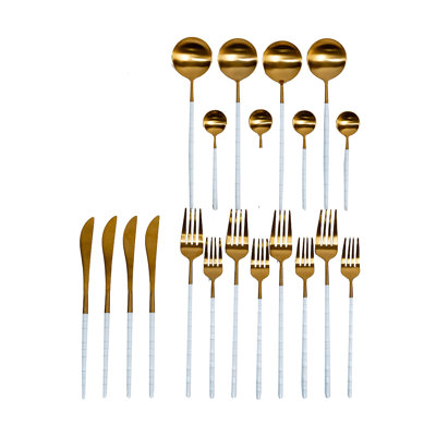 Ensemble de couverts en acier inoxydable Mercer41 Beatriz - Service pour 4