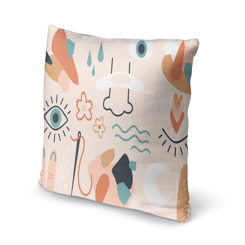 Housse de coussin carrée extérieure/insert, 16 po x 1 po