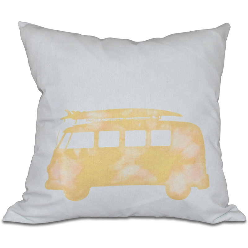 Coussin Willems, H 18 po x l 18 po, Jaune