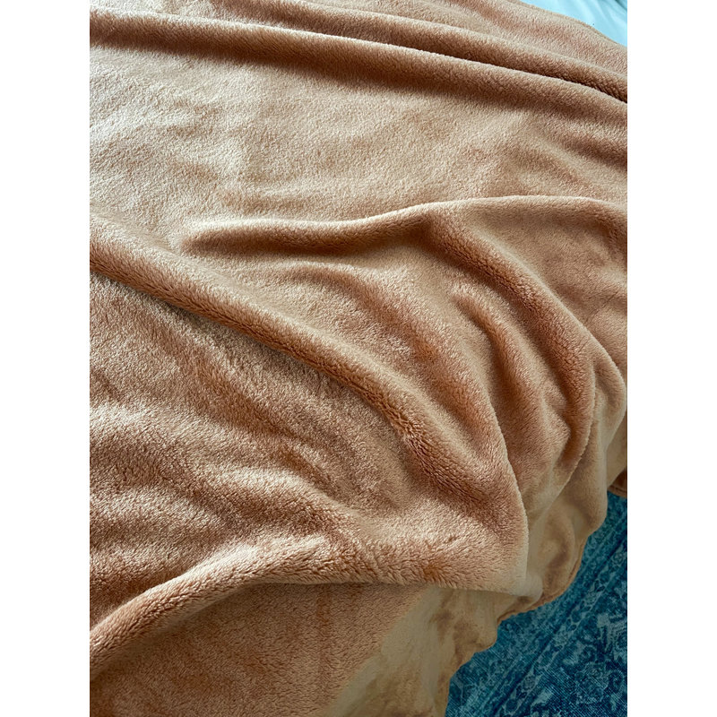 Couverture en molleton super doux, Très grand, Brun