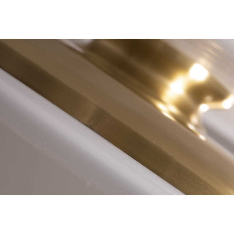 Aiyden Acrylic Flush Mount, 4.38" H x 19" W x 19" D, Satin Brass