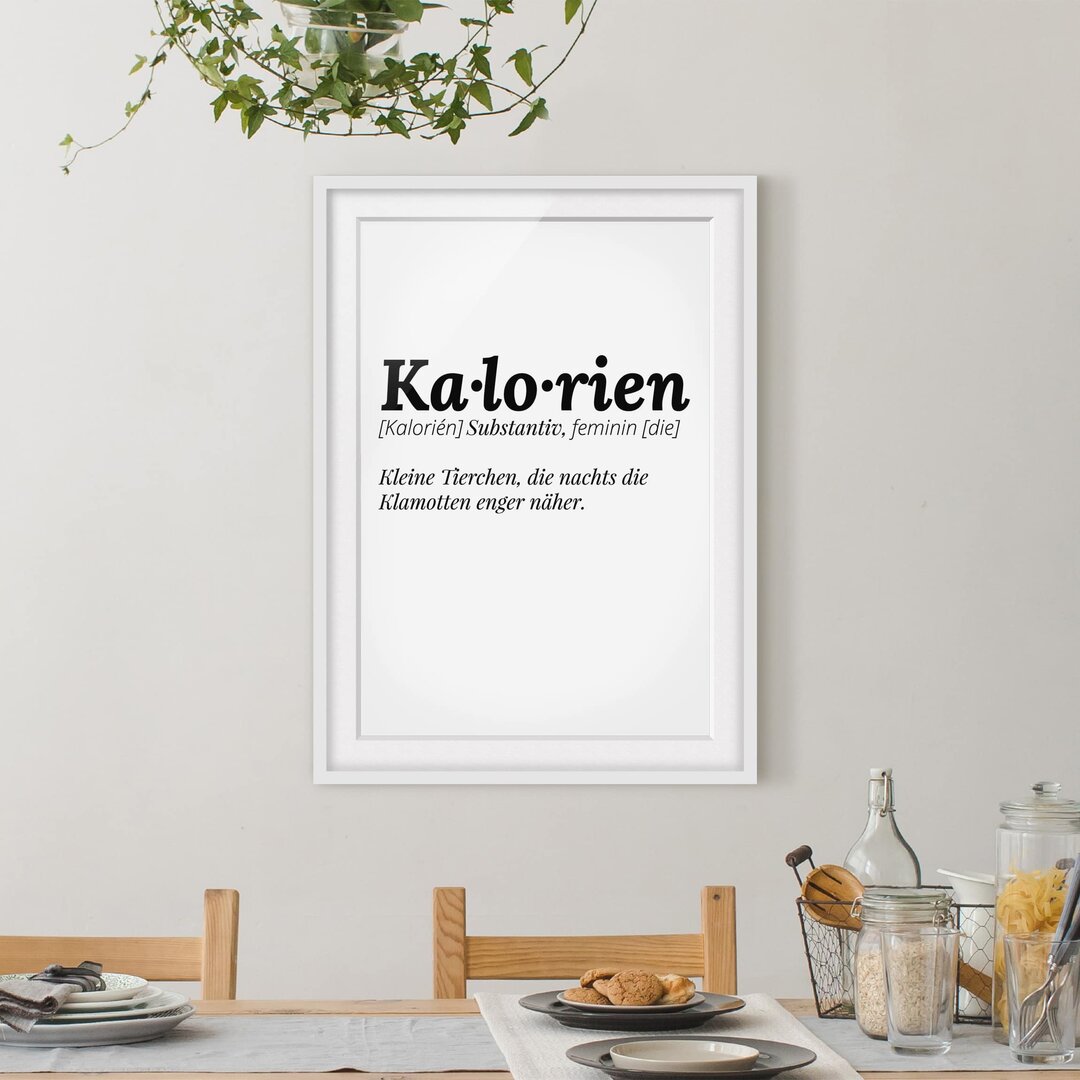 Poster Die Definition von Kalorien