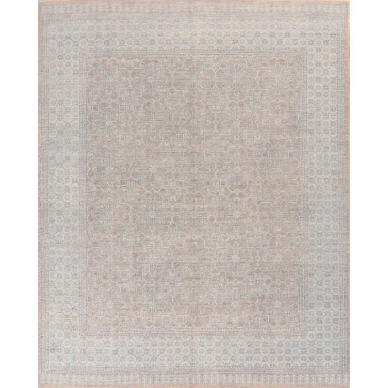 Tapis unique en laine noué à la main 7 pi 11 po x 9 pi 10 po multicolore Adre Khotan