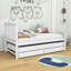 Lit plateforme simple en bois avec lit gigogne simple et tiroirs-798969270