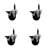 Phenolic Swivel Expanding Stem Caster Set with Brake SCC PLB 3-1/2" x 3/4"