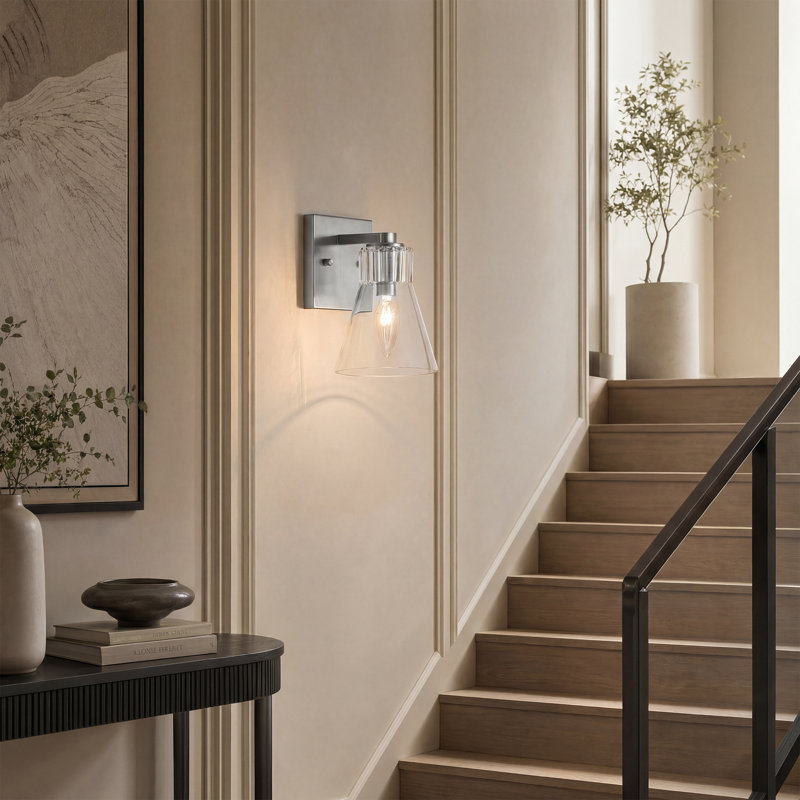 Éclairage pour meuble-lavabo Billie Modern, Nickel satiné, 1 lumière