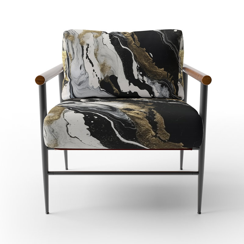 Fauteuil d'appoint Creel, Noir, noir, noir, noir