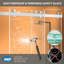 Porte de douche coulissante double sans cadre 68 "- 72" x H 79 "avec système de fermeture en douceur amélioré-73009483