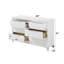 Commode finition perle blanche