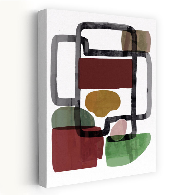 Art contemporain contemporain abstrait géométrique, H 12 po x l 8 po