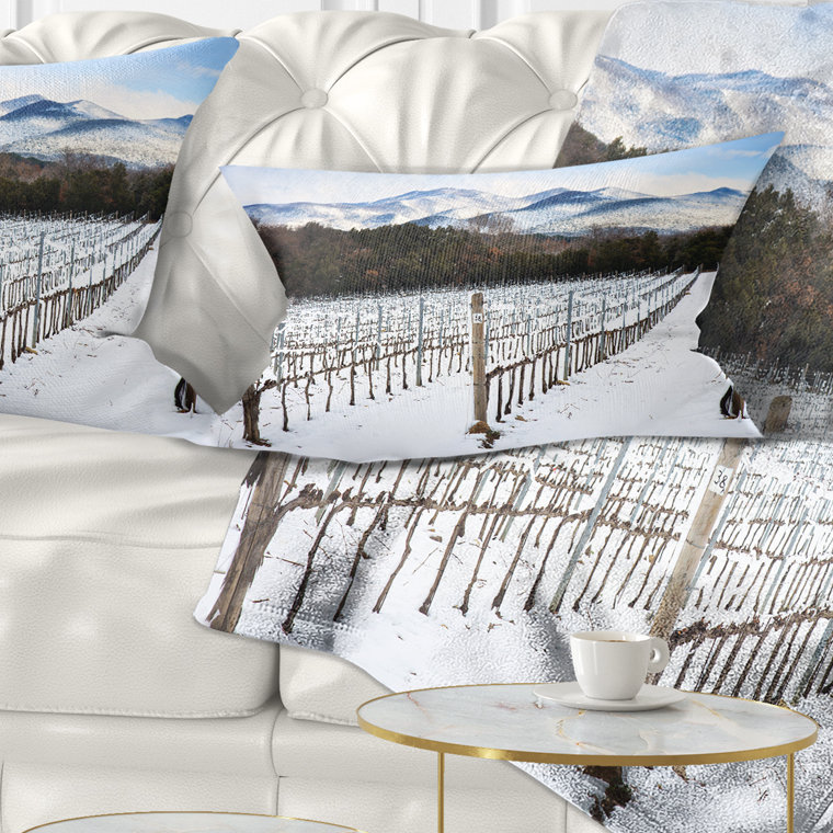 Coussin enneigé enneigé en Italie - Paysage, 12 po x 20 po, Rectangulaire