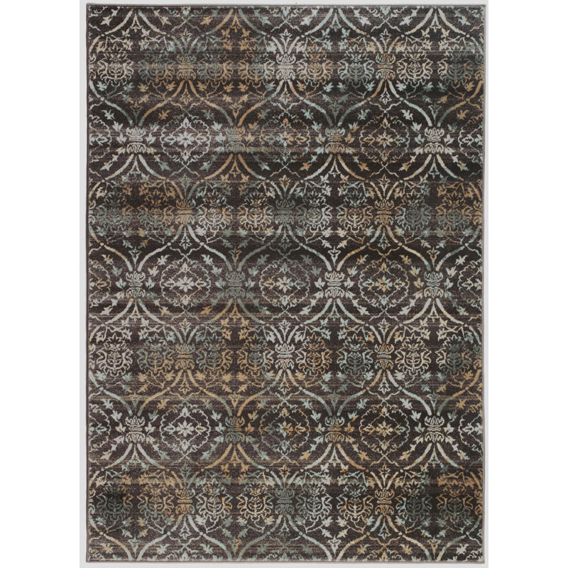Tapis brun League City, Rectangle 5 pi 3 po x 7 pi 3 po