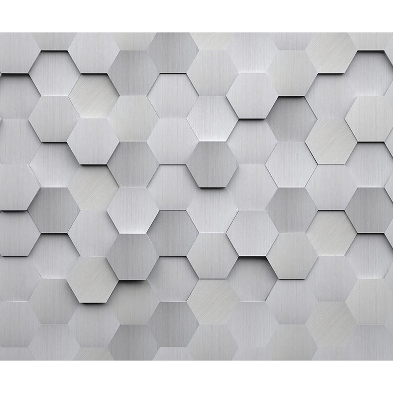 Ensemble de panneaux muraux avec motif en forme d'hexagone en métal de six articles de 7,83 pi x 118 po Lebeau