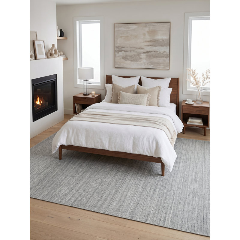 Masala Hand Loomed Area Rug in Silver/Beige/Slate, Rectangle 9' x 12'