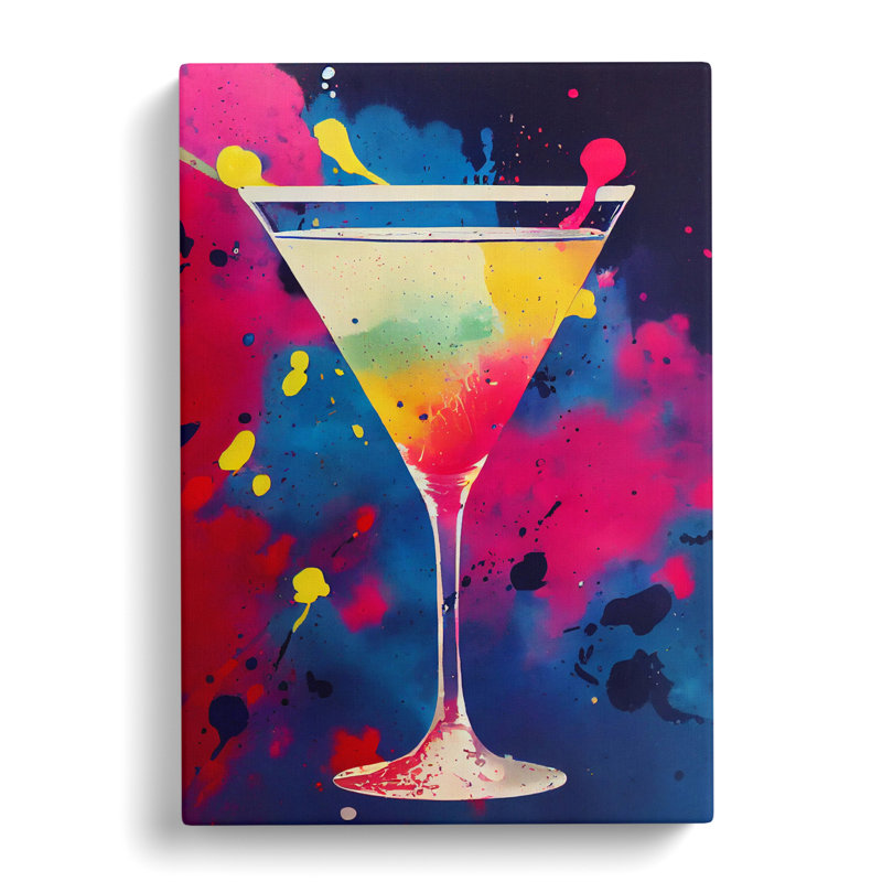 Cocktail Splatter Vol.2 - Wrapped Canvas, 76cm H x 50cm W x 3cm D