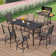 Alyne 6 - Person Metal Patio Dining Set with Rectangular Table