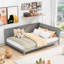Lit de jour double en bois gris / aspect moderne Mid-Century avec une utilisation polyvalente-1114270420-1114270418