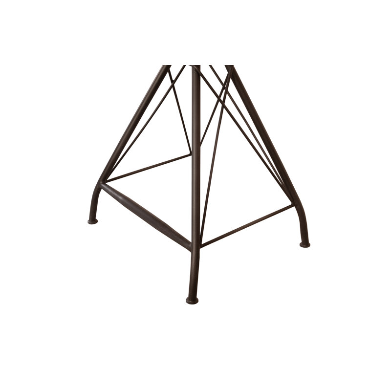 Swivel Upholstered Counter Stool with Metal Frame, Black