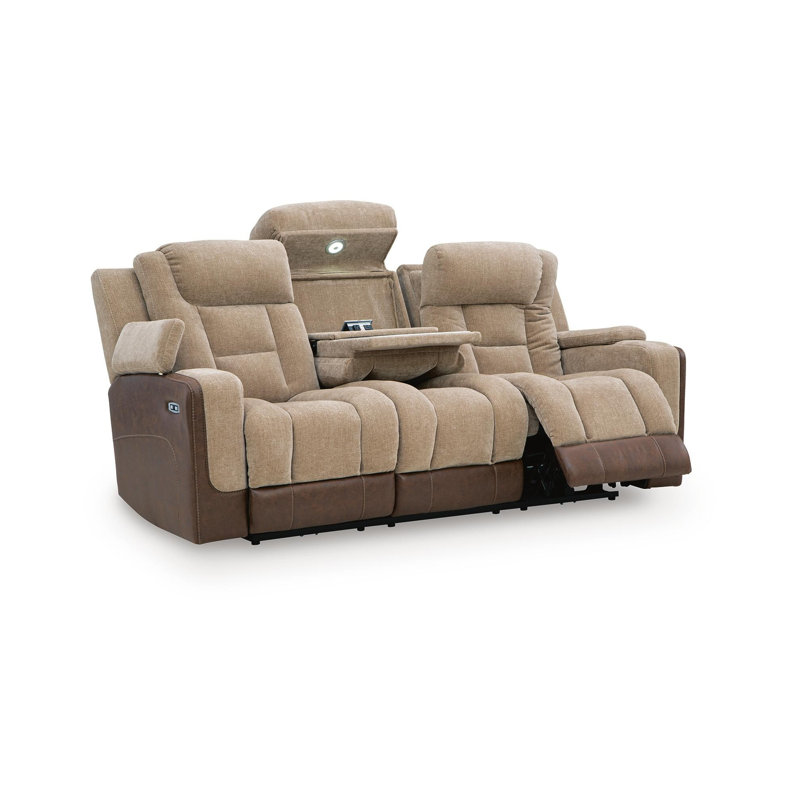 Canapé inclinable électrique Charles, Brown