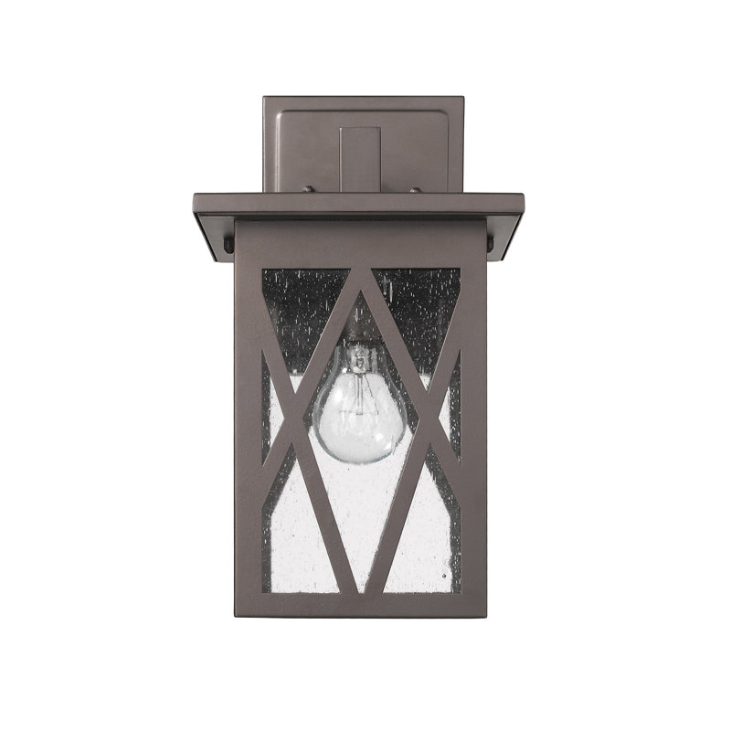 Dunphy Aluminum Wall Light, 13.75" H x 7.75" W x 8.75" D, Rubbed Bronze