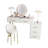 Upholstered Vanity Desk with Chair-993132817