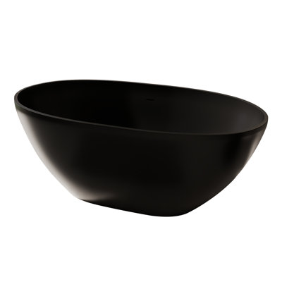 Euston 55" x 30" Freestanding Soaking Stone Rein Bathtub
