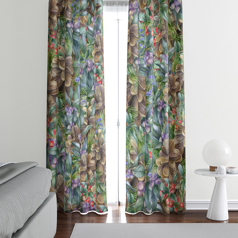 Panneaux de rideaux semi-transparents abstraits, L 20 po x L 52 po
