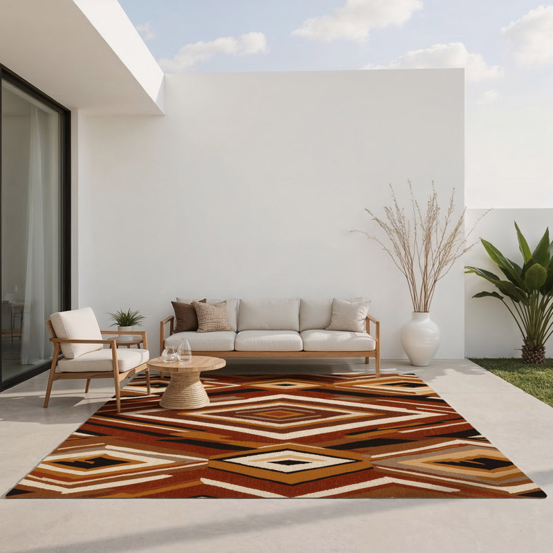 Tapis intérieur et extérieur Whispering Mesa, Rectangulaire 2 pi x 3 pi