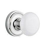 Classic Rosette with White Porcelain Door Knob
