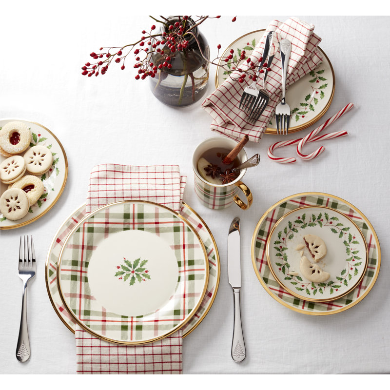 Holiday Plaid Mugs, Set Of 4