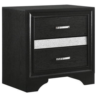 2-Drawer Nightstand With Hidden Jewelry Tray