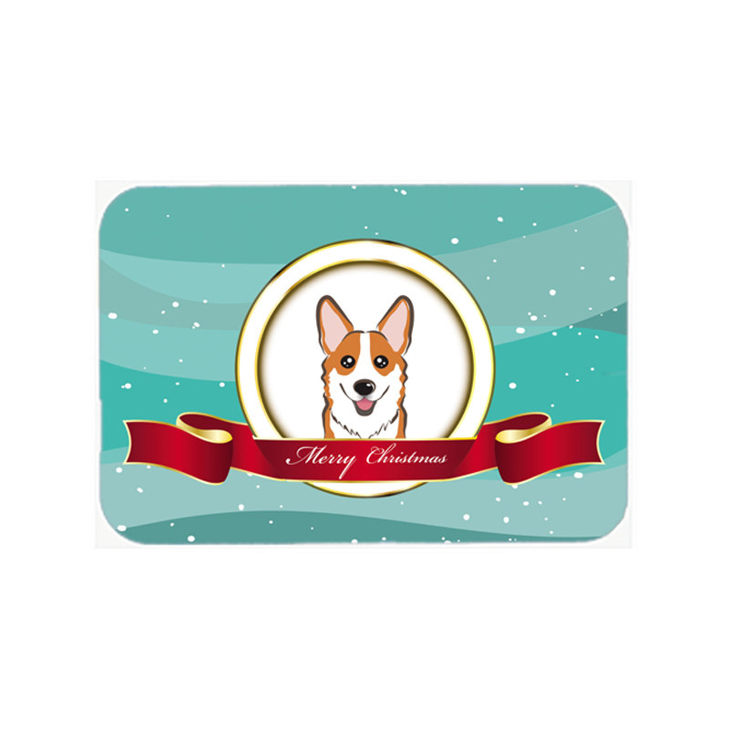 Planche à découper en verre de noël corgi merry caroline, Rouge