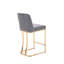 Tabouret de comptoir rembourré avec structure en métal