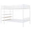 Lit superposé simple au-dessus d'un lit double en métal avec tablettes à 5 niveaux-1536122455
