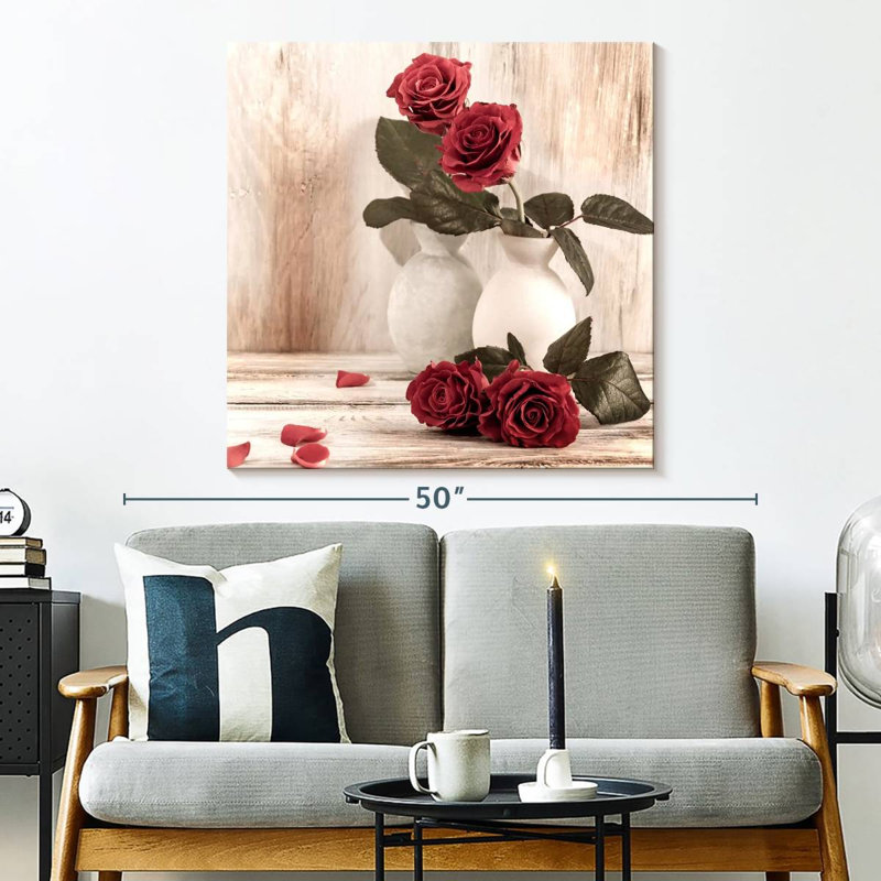 Vase de roses Harnek, H 33 po x l 33 po