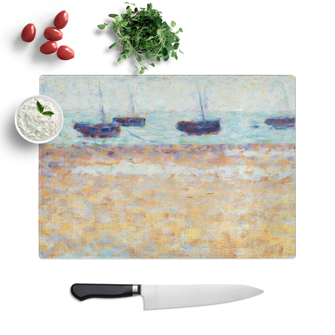 Four Boats at Grandcamp by Georges Seurat Chopping Board