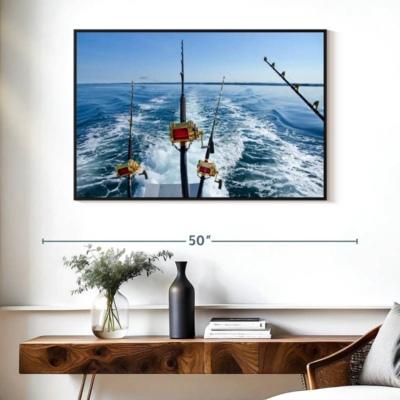 Pêche au gros, Cadre flottant noir, 40 po x 27 po