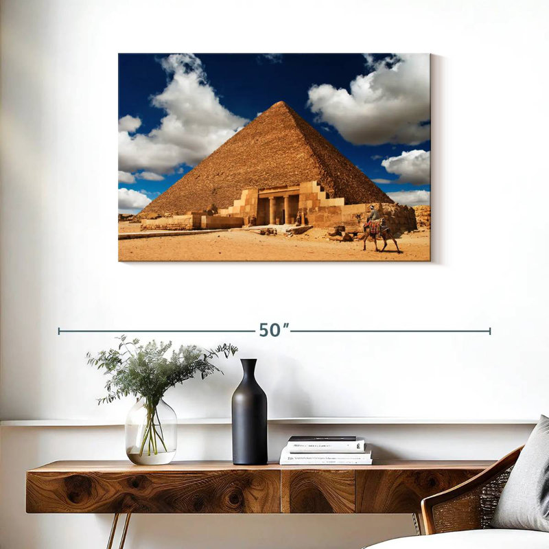 Adella Egyptian Pyramid, 24" H x 36" W