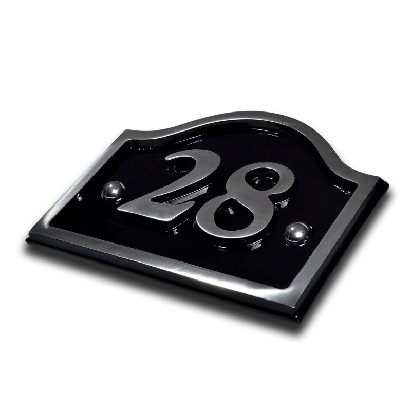 Jaclynn 11.5cm H Reflective Metal House Number, 28
