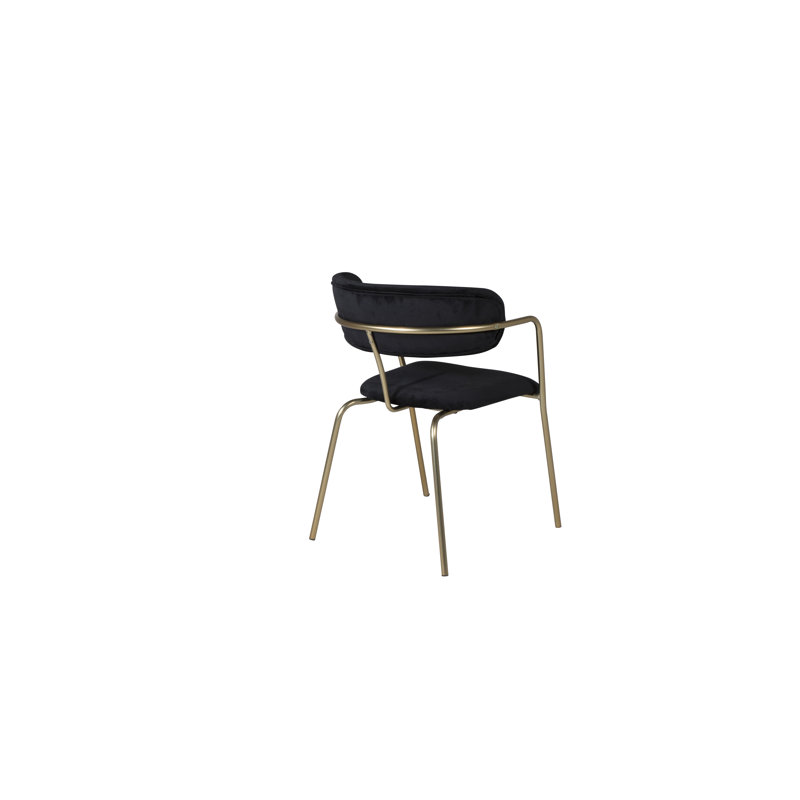 Anjanett Upholstered Armchair, Black, Brass