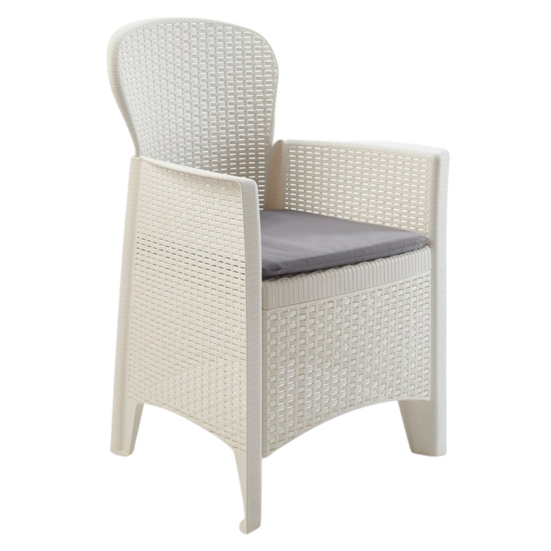 Kirrily Patio Dining Armchair, White