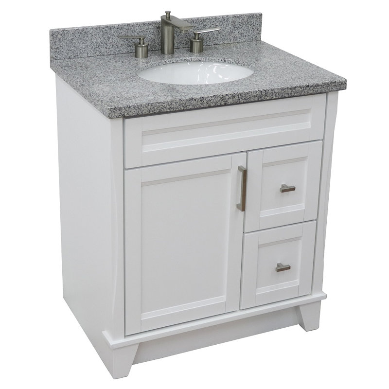 Ensemble de meuble-lavabo simple 31 po Brees, Gris, Blanc