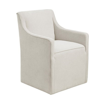 Grey Polyester Armchair with Rectangle Base Style